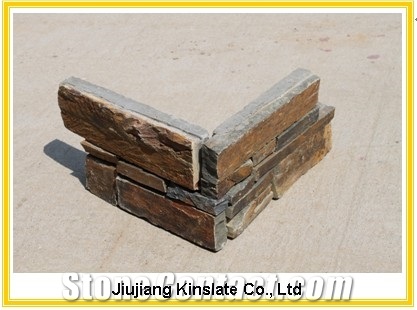 Natural Rusty Cemented Slate Fire Resistant Decora