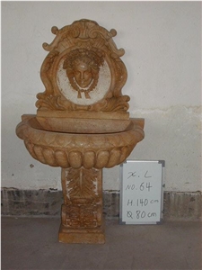 Brown Stone Fountain, Yellow Marble Fountain