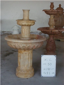 Stone Garden Fountain, Yellow Marble Garden Fountain