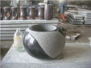 Black Granite Vase,mounment Accessories