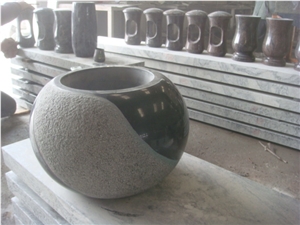 Black Granite Vase,mounment Accessories