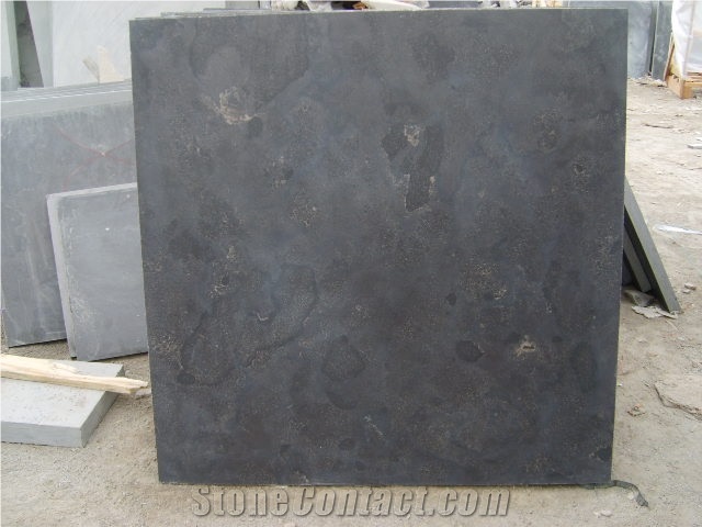 China Blue Stone Slab Honed Surface ,China Blue Limestone Blue Stone Honed & Tumbled Antique Paver Cube Setts Tile