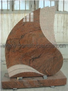 India Multicolor Red Granite Tomstone,Headstone