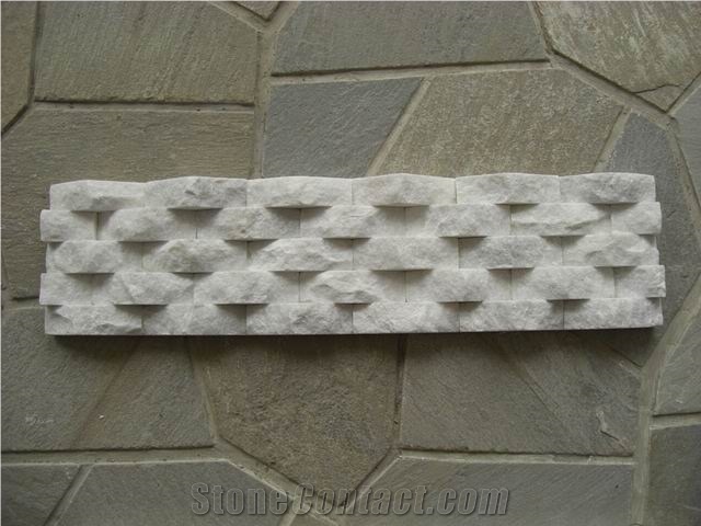 Super White Quartzite Ledge Stone ,Snow White Quartzite Cultured Stone