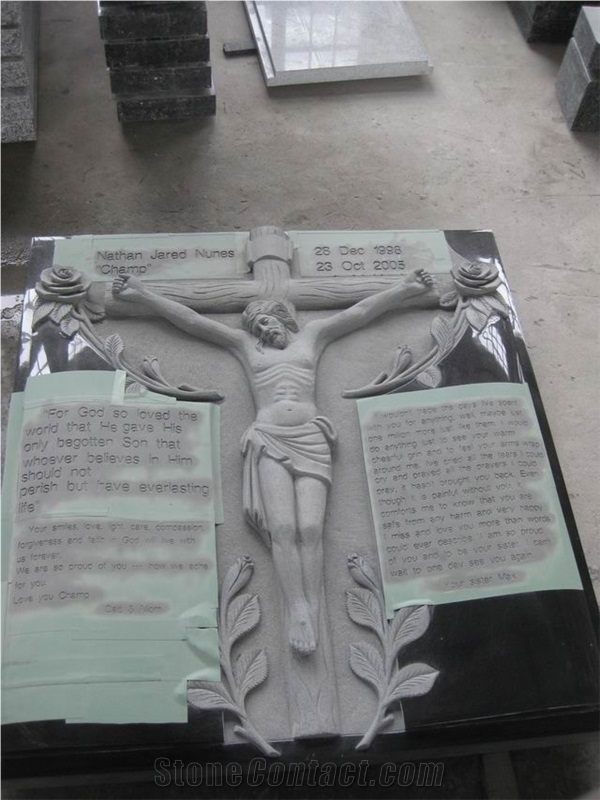 Tombstone with Clear Engraving