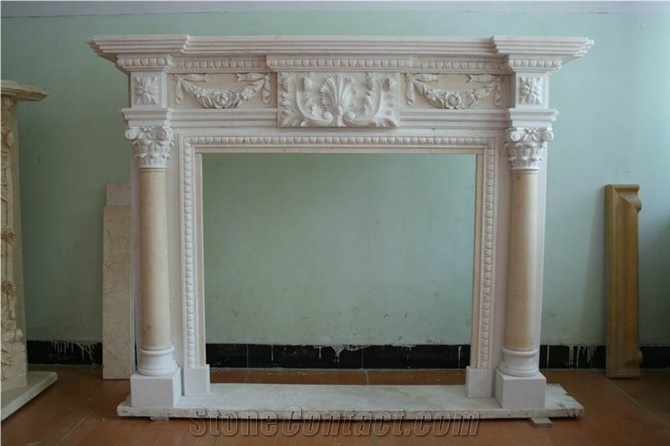White Fireplace, Stone Fireplace