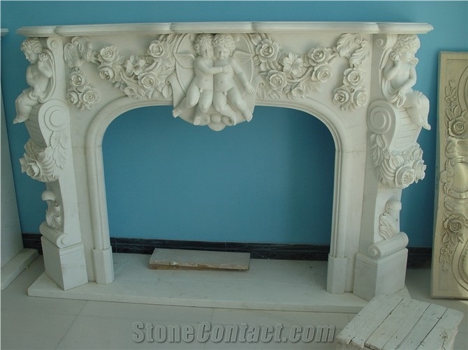 White Fireplace, Stone Fireplace