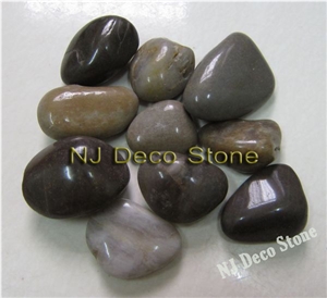 Multicolor Pebble Stone Mixed Beach Pebble Stone, Pebble Sandstone Pebble Stone
