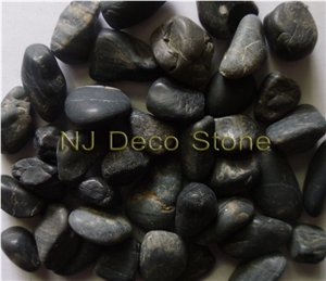 Unpolished Black Pebble, Pebble Black Sandstone Pebbles