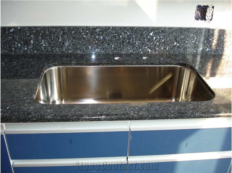 Imported Material Blue Pearl Granite Kitchen Top