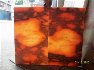 Backlit Afterglow Onyx Glass Tile