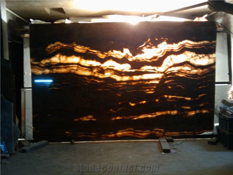 Backlit Back Lighting Tiger Vein Onyx Decoration W