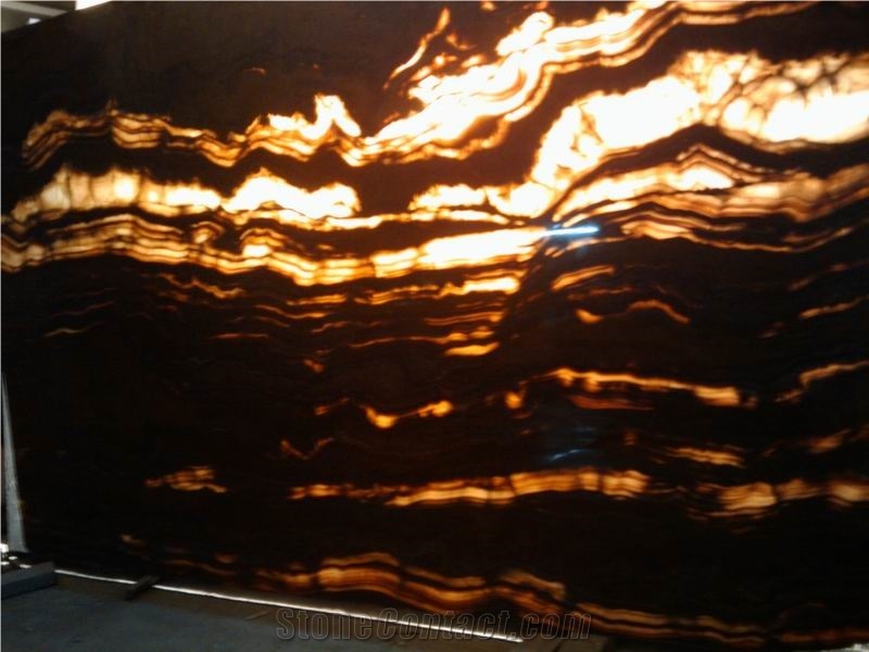 Backlit Back Lighting Tiger Vein Onyx Decoration W