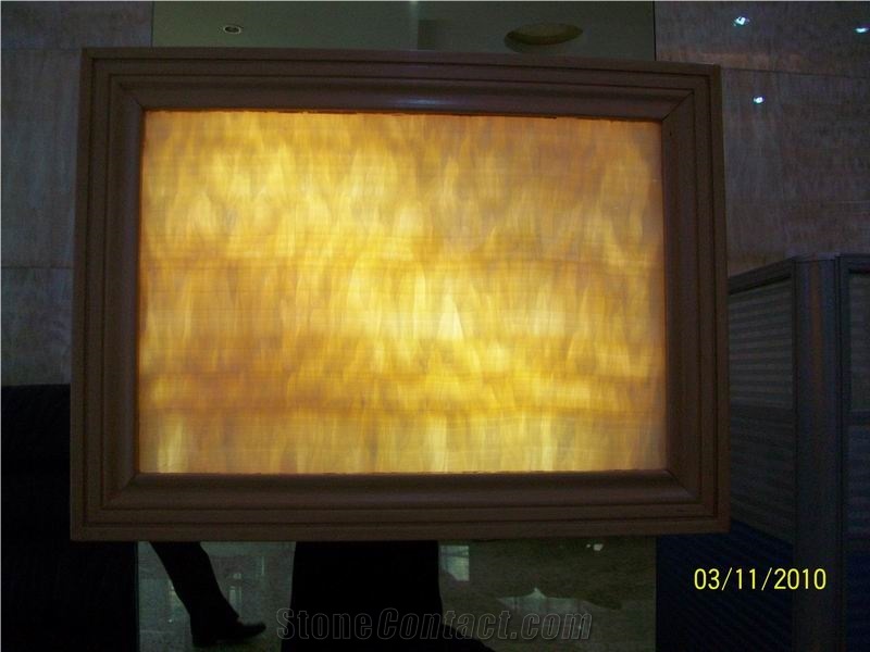 Backlit Honey Onyx Glass Ceiling Panel Universal Producing China