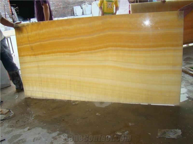 Backlit Honey Wooden Vein Onyx Glass Tile Z-16