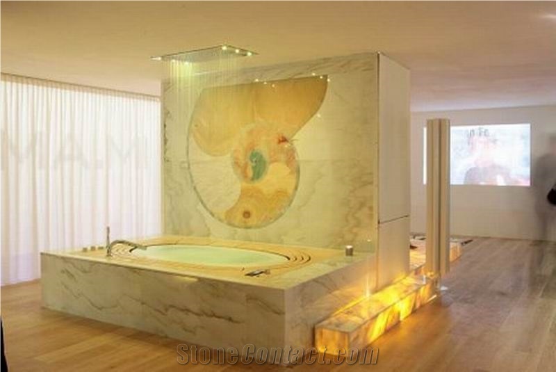 Backlit Onyx Bath Tub,Deck,Surround (J99)
