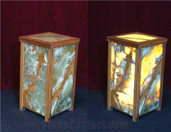 Backlit Onyx Glass Light Box (J78)
