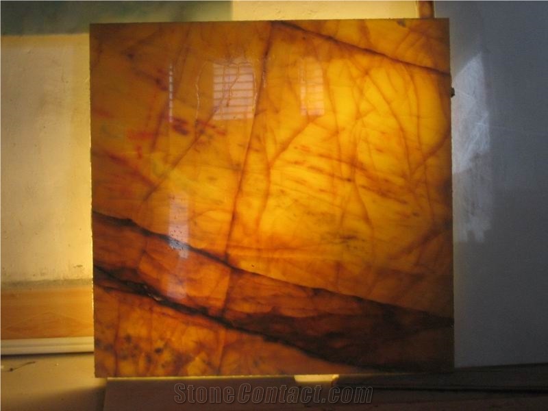 Backlit/Translucent Onyx Glass Panel (J128)