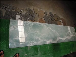 Backlit White Onyx Glass Panel (J25)