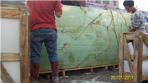 Green Onyx Glass Panel (J059)