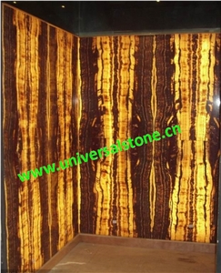 Tiger Onyx Glass Backdrop Backlit (J046)