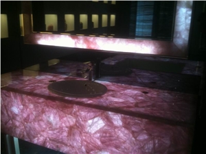 Translucent Agate Semiprecious Stone Bath Top
