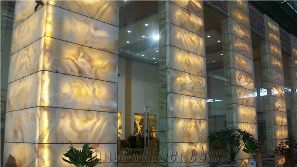Translucent Crystal Diamond Onyx Glass Wall (J33)