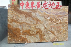 Translucent Golden Cloud Onyx Glass Panel Backlit