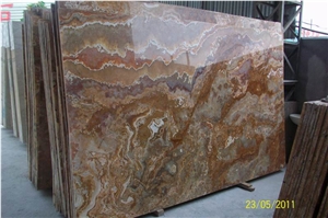 Translucent Golden Onyx Glass Slabs