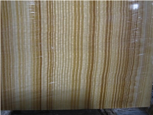 Translucent Honey Wooden Vein Onyx Glass Panel