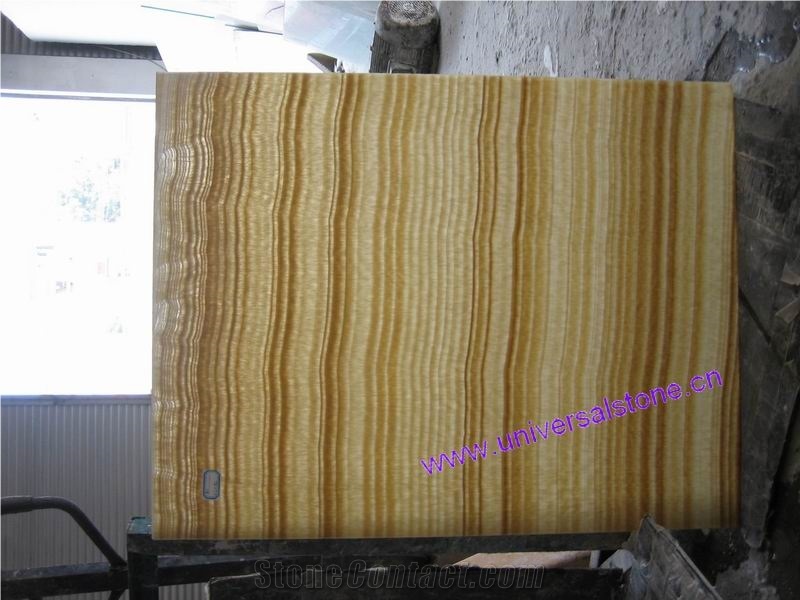 Translucent Honey Wooden Vein Onyx Table(Z-25), Beige Onyx Tables
