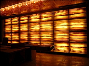 Translucent Onyx Glass Wall (J114)