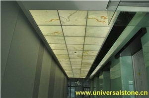 Translucent White Onyx Glass Ceiling (J034)