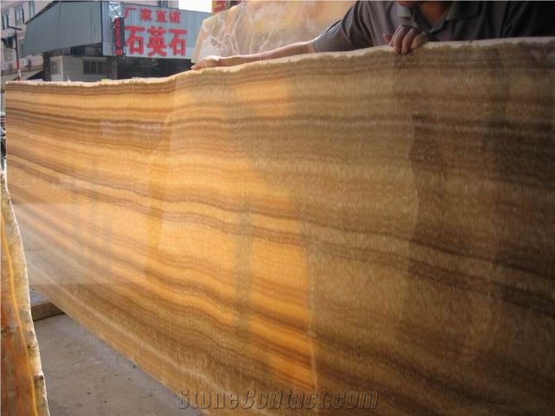 Translucent Wood Vein Honey Onyx Glass Slabs