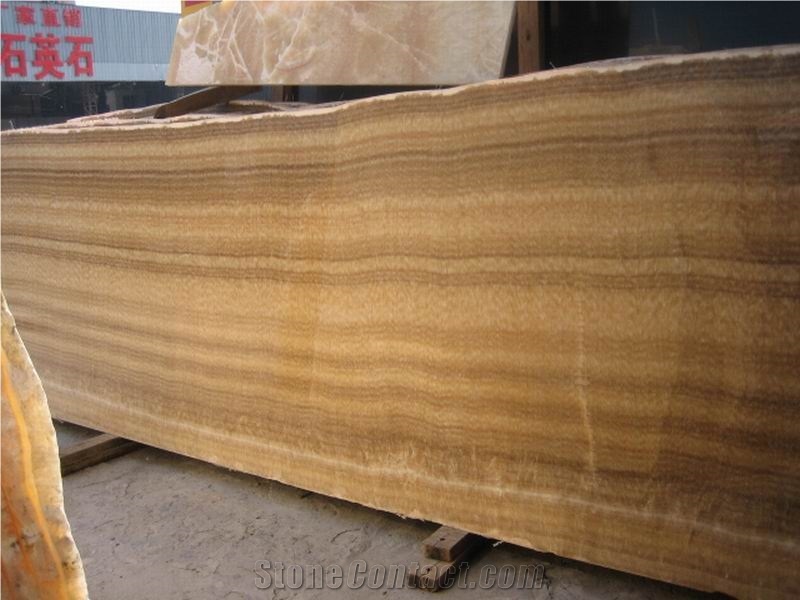 Translucent Wooden Vein Onyx Slabs From China - Stonecontact.com