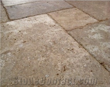 Noce Travertine Dark Pattern Set, Turkey Brown Travertine Slabs & Tiles