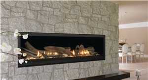 Aurora Fireplace, Grey Slate Fireplace