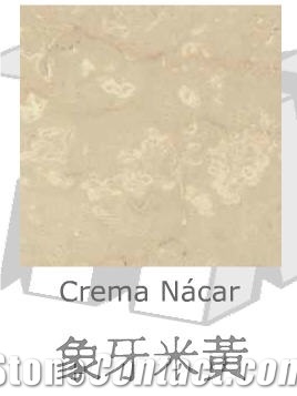 Cream Nacar, Spain Beige Marble Slabs & Tiles