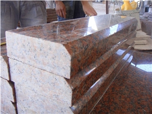 G562 Granite Maple Red DARK Kerb Stone