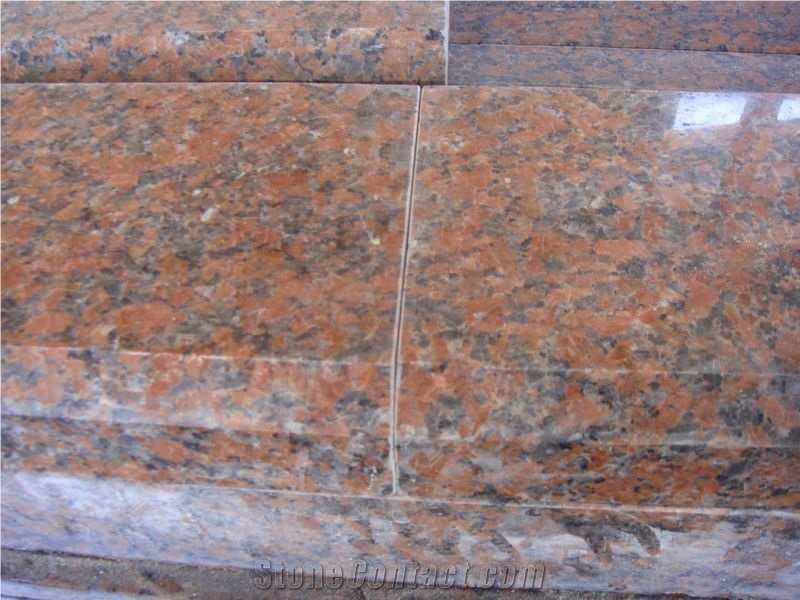 G562 Granite Maple Red DARK Kerb Stone