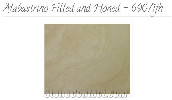 Alabastrino Travertine Tiles Filled and Honed - 69, Italy Beige Travertine