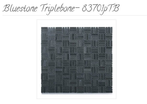 Bluestone Triplebone Stone Mosaic - 83701pTB, Bam Blue Stone
