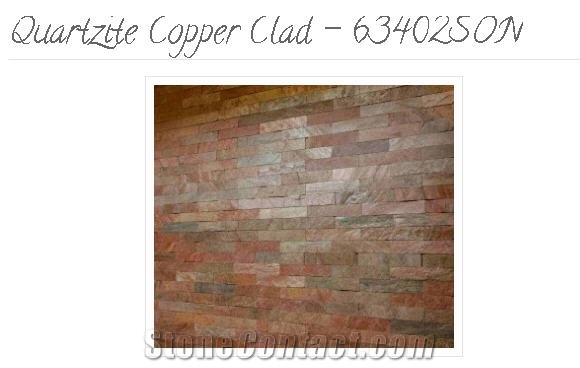 Copper Quartzite Strip Cladding - 63402SON, Brown Quartzite Cultured Stone