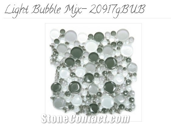 Light Bubble Mix Crystal Glass Mosaics