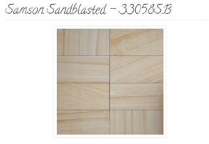 Samson Sandstone Sandblasted - 33058SB, India Beige Sandstone Slabs & Tiles