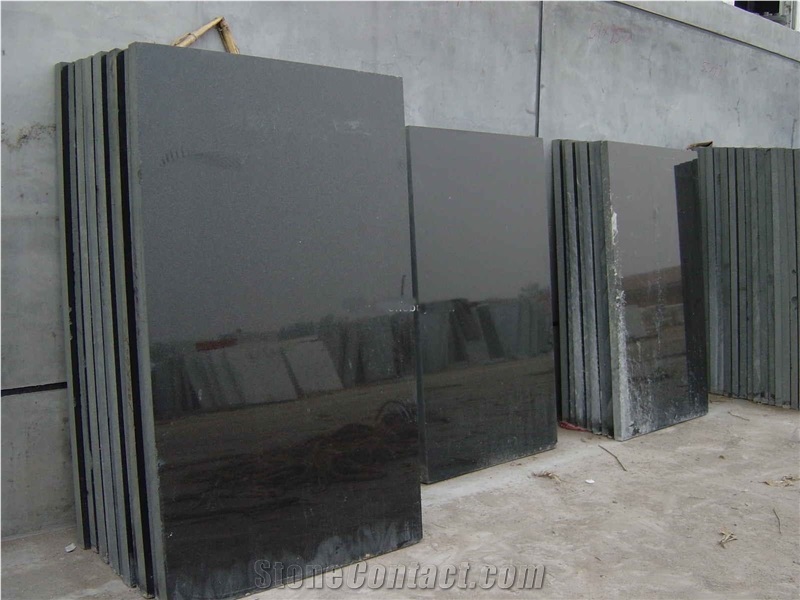 Shanxi Black Granite Slabs, China Black Granite