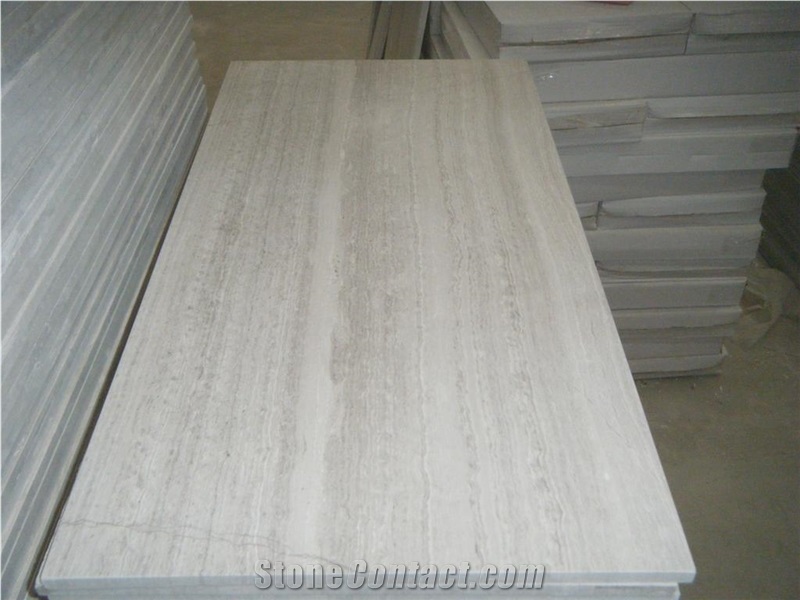 Wooden White-Tile & Slab, Wooden White Marble Tiles