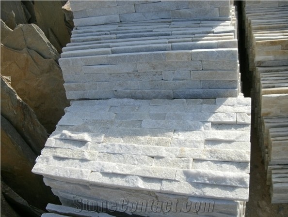 White Quartz Ledgestone, White Quartzite Cultured Stone
