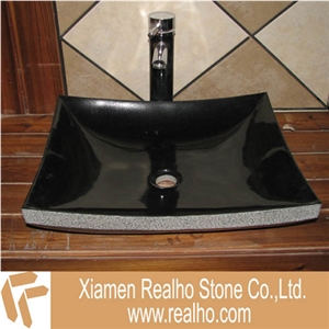 Black Granite Bathroom Sink, Shanxi Black Granite Sink