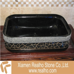 Black Granite Bathroom Sink, Shanxi Black Granite Sink